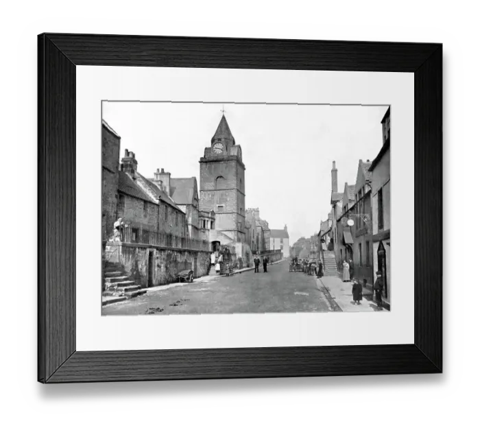Framed Print : Queensferry High Street early 1900s Framed Print : Queensferry High Street early 1900s