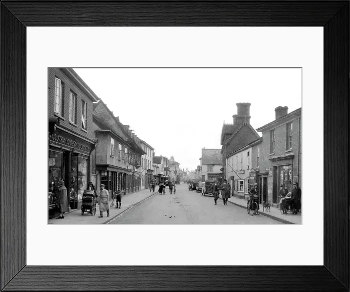 Framed Print : Hadleigh High Street probably 1920s Framed Print : Hadleigh High Street probably 1920s