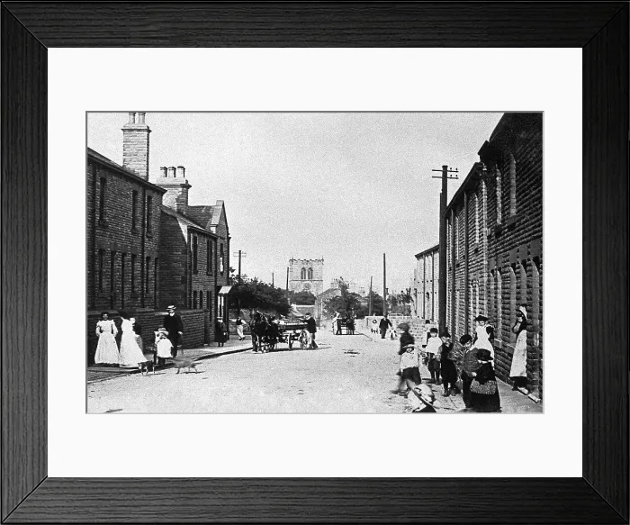 Framed Print : Snape Hill Road, Darfield, early 1900s Framed Print : Snape Hill Road, Darfield, early 1900s