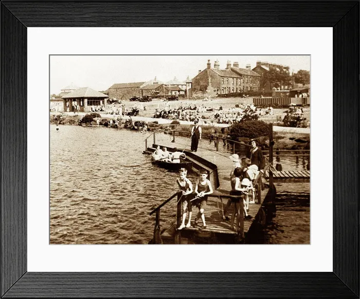 Framed Print : Yeadon Swimming Pool, early 1900s