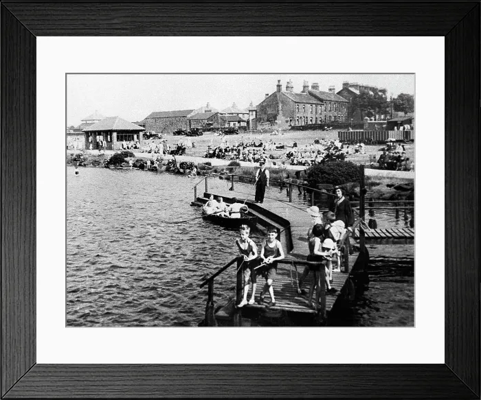 Framed Print : Yeadon Swimming Pool probably 1920s Framed Print : Yeadon Swimming Pool probably 1920s