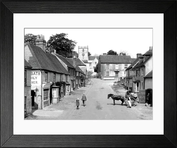 Framed Print : Hambledon High Street early 1900s Framed Print : Hambledon High Street early 1900s