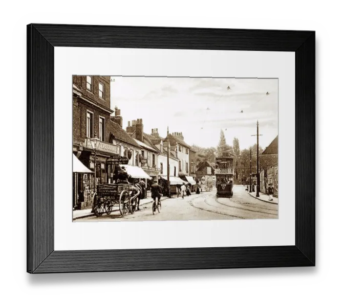 Framed Print : High Street, Hampton Wick, early 1900s Framed Print : High Street, Hampton Wick, early 1900s