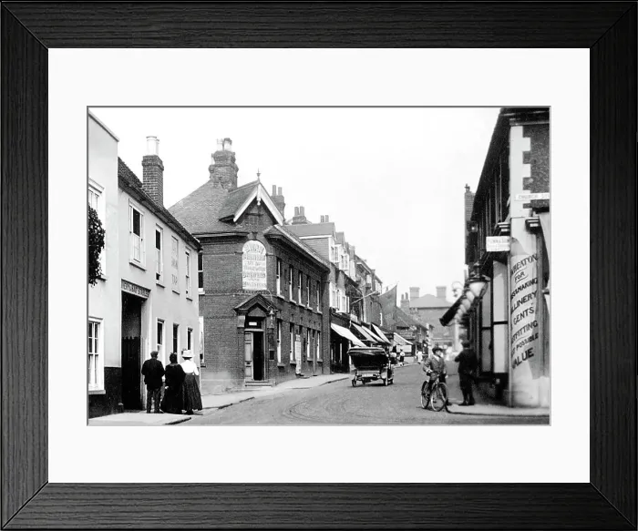 Framed Print : Leatherhead High Street probably 1920s Framed Print : Leatherhead High Street probably 1920s