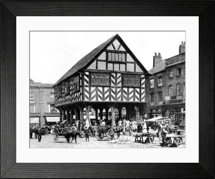 Framed Print : Ledbury Market Place early 1900s Framed Print : Ledbury Market Place early 1900s