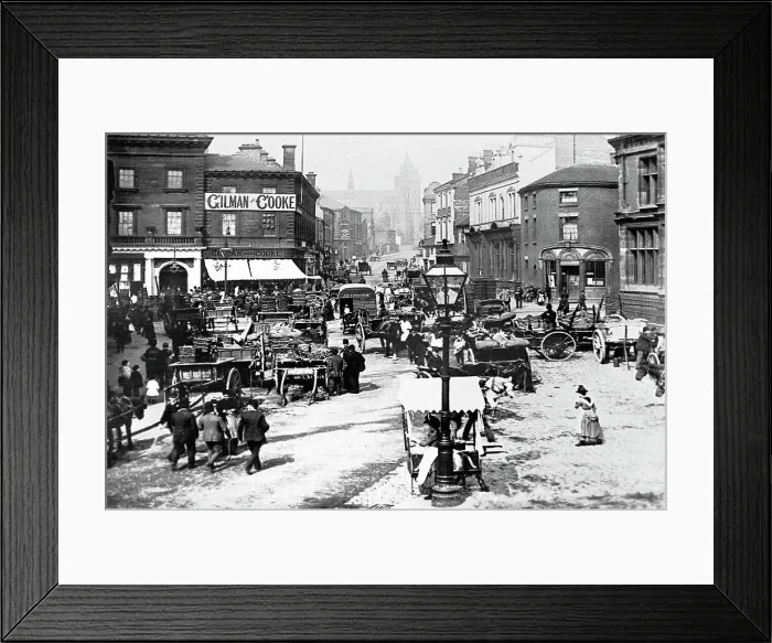Framed Print : Hanley Town Road early 1900s Framed Print : Hanley Town Road early 1900s