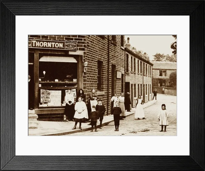 Framed Print : Market Place, Netherton near Wakefield, early 1900s Framed Print : Market Place, Netherton near Wakefield, early 1900s