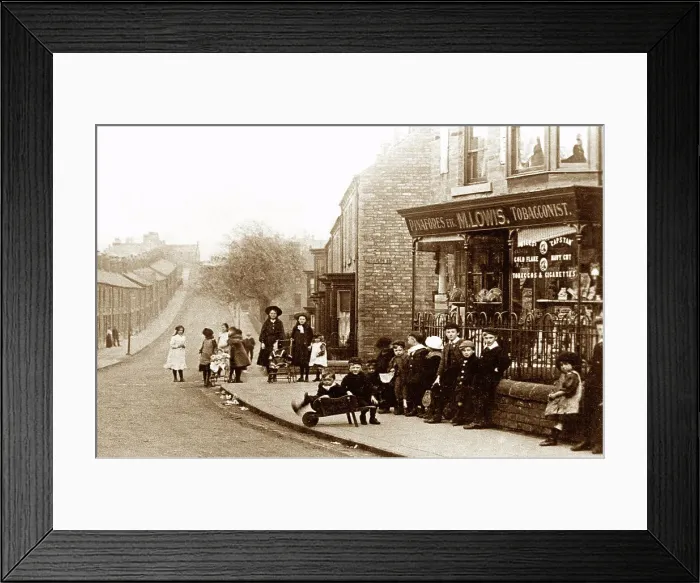 Framed Print : Hillyard Terrace, New Shildon, early 1900s Framed Print : Hillyard Terrace, New Shildon, early 1900s