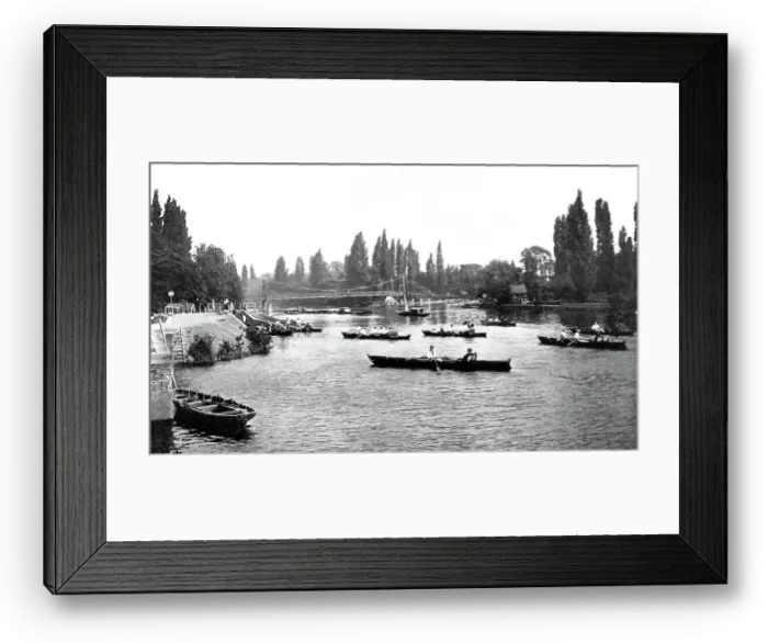 Framed Print : Teddington Lock River Thames early 1900s Framed Print : Teddington Lock River Thames early 1900s