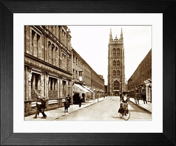 Framed Print : St. Mary's Church, Taunton, early 1900s Framed Print : St. Mary's Church, Taunton, early 1900s
