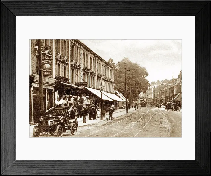 Framed Print : Broad Street, Teddington, early 1900s Framed Print : Broad Street, Teddington, early 1900s
