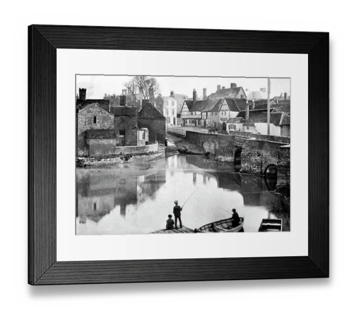 Framed Print : Tewkesbury King John's Bridge early 1900s Framed Print : Tewkesbury King John's Bridge early 1900s