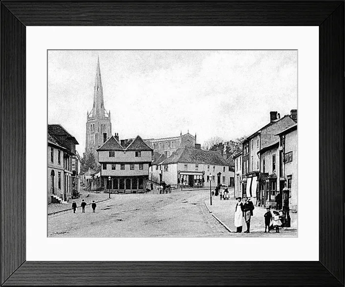 Framed Print : Thaxted Town Street early 1900s Framed Print : Thaxted Town Street early 1900s