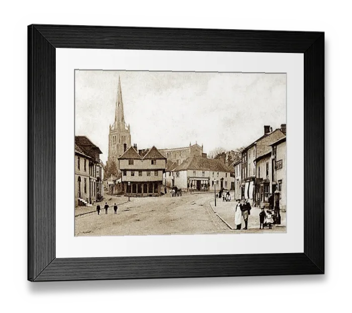 Framed Print : Town Street, Thaxted, early 1900s Framed Print : Town Street, Thaxted, early 1900s