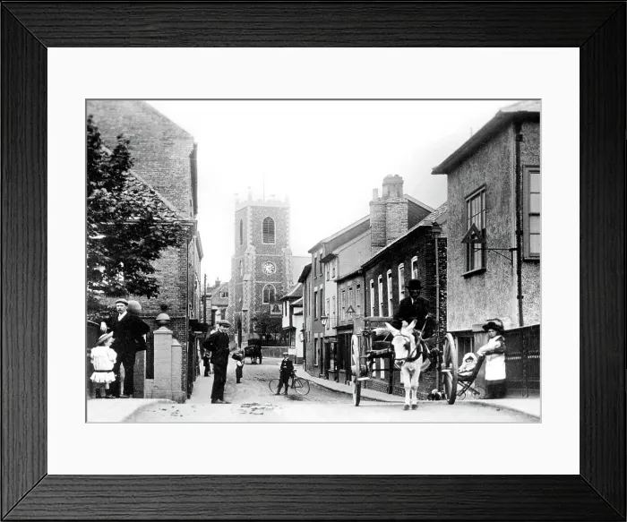 Framed Print : Thetford Bridge Street early 1900s Framed Print : Thetford Bridge Street early 1900s