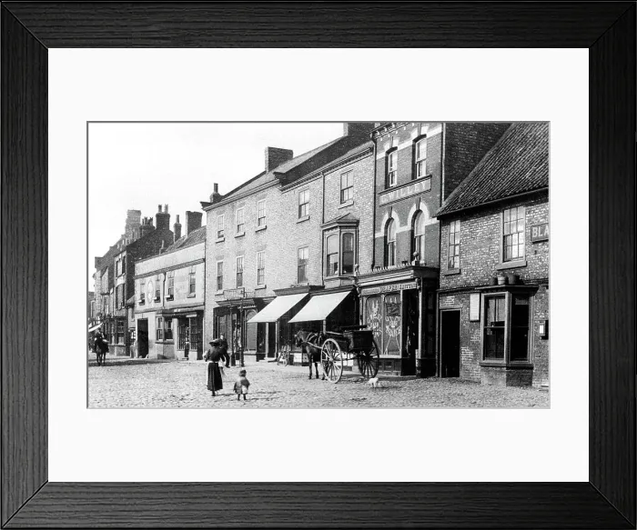 Framed Print : Thirsk Market Place early 1900s