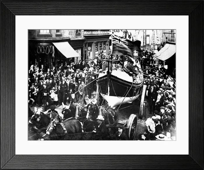 Framed Print : Barnsley Lifeboat procession in 1904 Framed Print : Barnsley Lifeboat procession in 1904