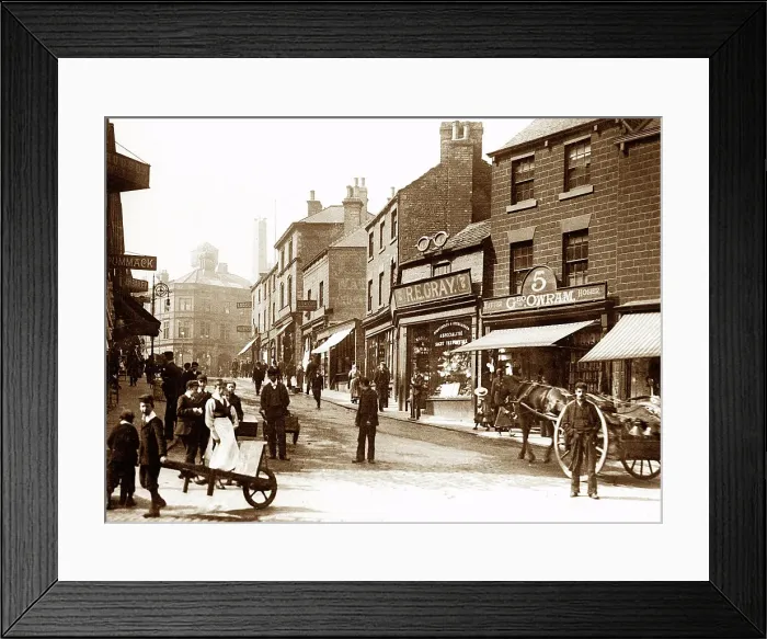 Framed Print : New Street, Barnsley, early 1900s Framed Print : New Street, Barnsley, early 1900s