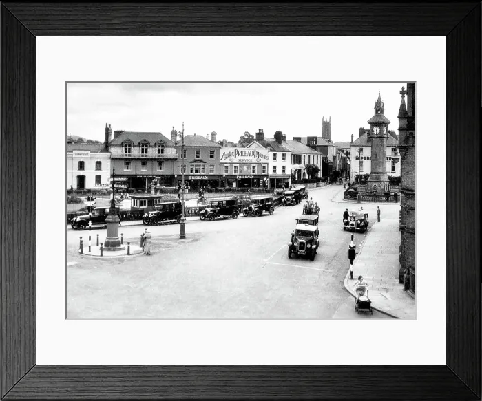 Framed Print : Barnstaple Square early 1900's Framed Print : Barnstaple Square early 1900's