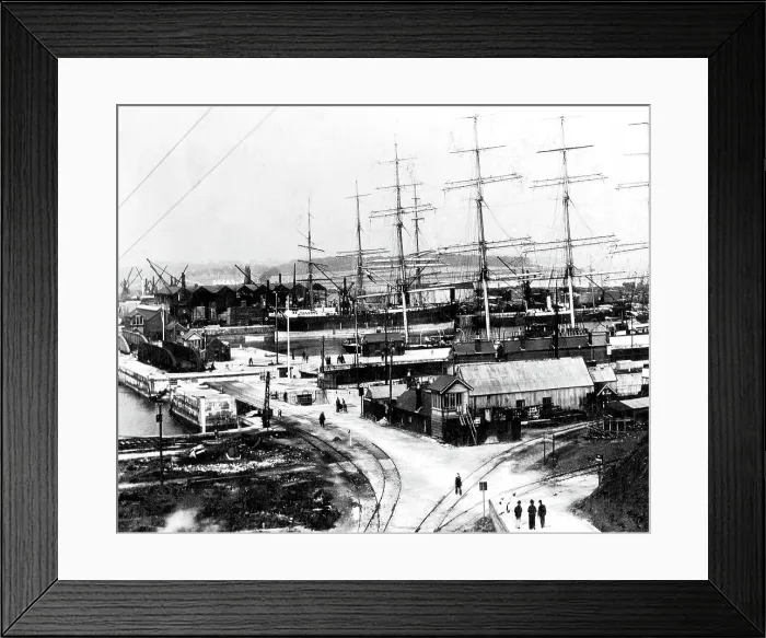 Framed Print : Barry Docks Entrance Victorian period Framed Print : Barry Docks Entrance Victorian period