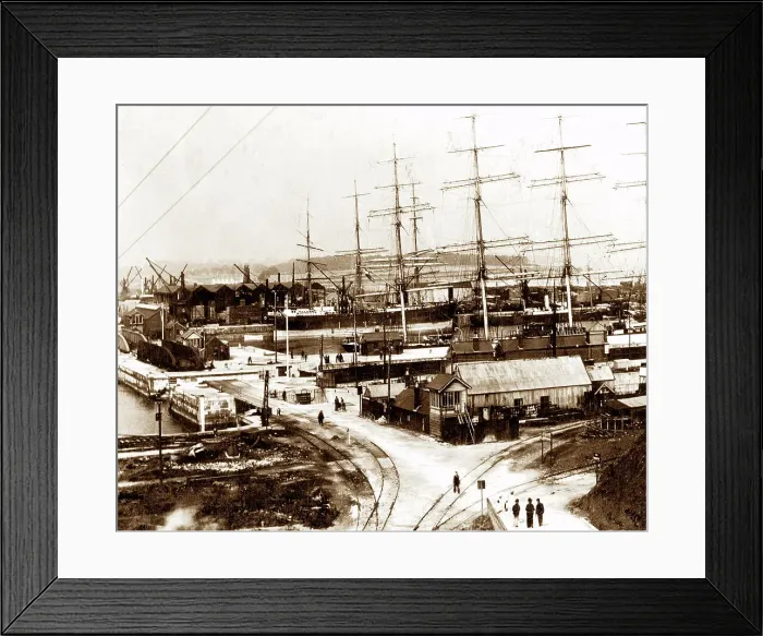 Framed Print : Barry Dock, Wales early 1900's Framed Print : Barry Dock, Wales early 1900's