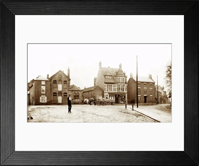 Framed Print : Kegworth Market Place early 1900's Framed Print : Kegworth Market Place early 1900's