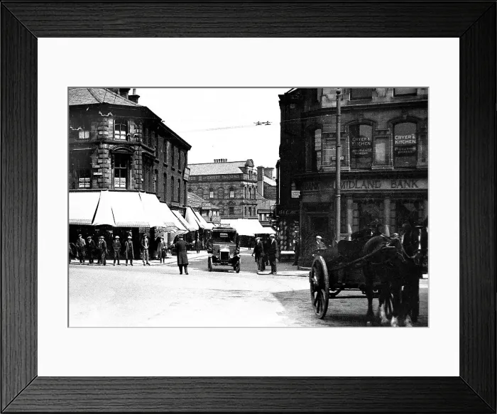 Framed Print : Keighley North Street Corner probably 1920s Framed Print : Keighley North Street Corner probably 1920s