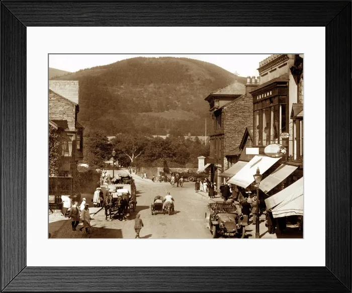 Framed Print : Station Street, Keswick early 1900's Framed Print : Station Street, Keswick early 1900's