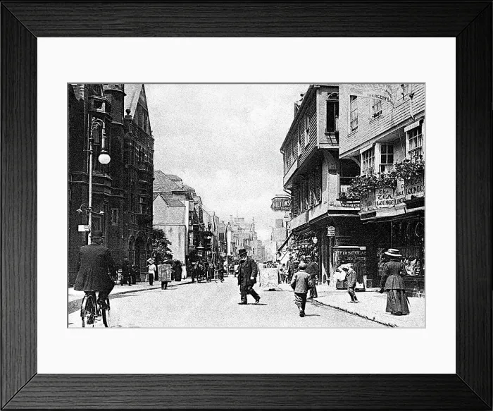 Framed Print : Canterbury High Street early 1900's Framed Print : Canterbury High Street early 1900's