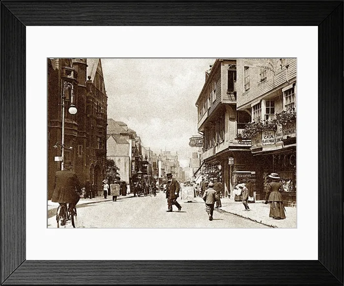 Framed Print : Canterbury High Street early 1900s Framed Print : Canterbury High Street early 1900s