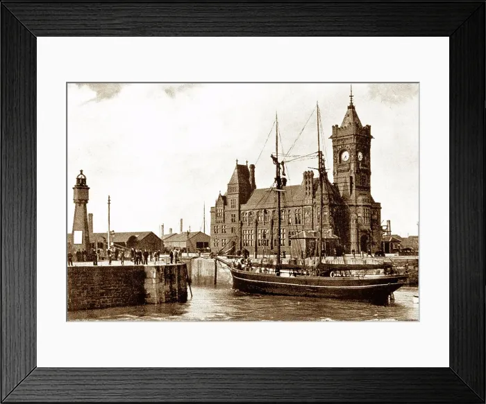 Framed Print : Cardiff Docks early 1900s Framed Print : Cardiff Docks early 1900s