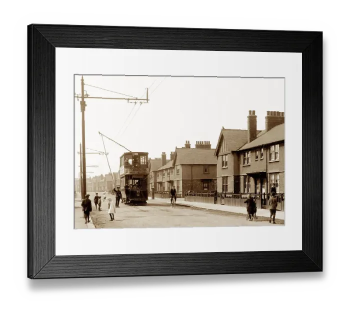 Framed Print : Tram Terminus, Bentley early 1900's Framed Print : Tram Terminus, Bentley early 1900's