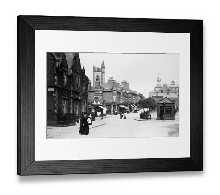 Framed Print : Leek Bath Street Cawdrey Buildings early 1900s Framed Print : Leek Bath Street Cawdrey Buildings early 1900s