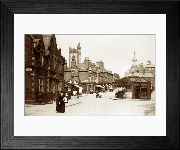 Framed Print : Bath Street, Leek early 1900's Framed Print : Bath Street, Leek early 1900's