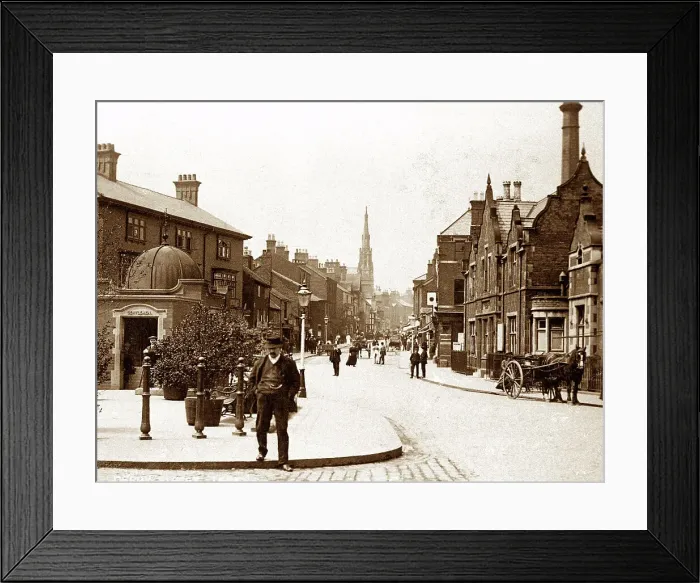 Framed Print : Derby Street, Leek early 1900's Framed Print : Derby Street, Leek early 1900's