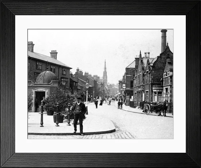 Framed Print : Leek Derby Street early 1900s Framed Print : Leek Derby Street early 1900s