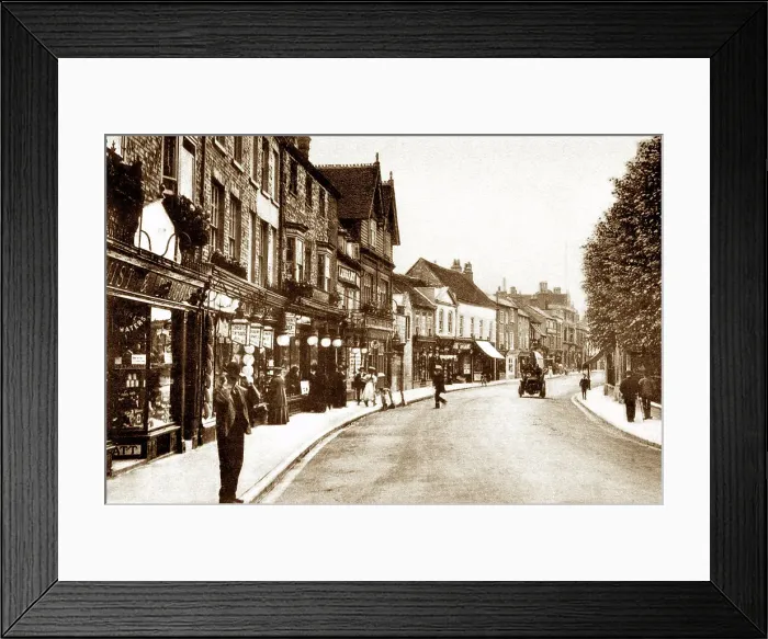 Framed Print : Bartholemew Street, Newbury, early 1900's Framed Print : Bartholemew Street, Newbury, early 1900's