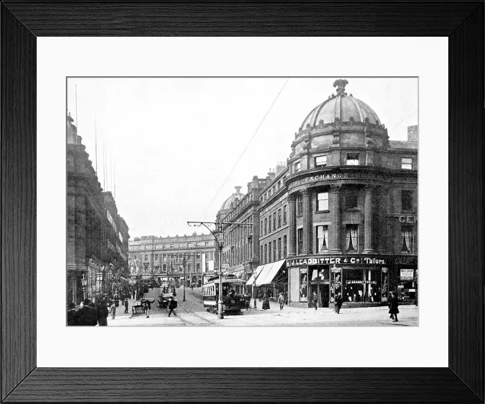 Framed Print : Market Street, Newcastle upon Tyne early 1900's