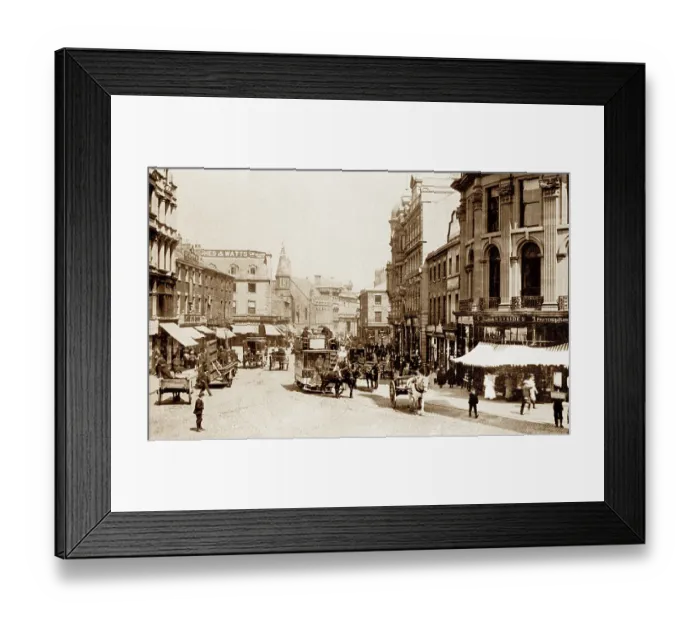 Framed Print : Newcastle-Upon-Tyne Blackett Street early 1900s Framed Print : Newcastle-Upon-Tyne Blackett Street early 1900s