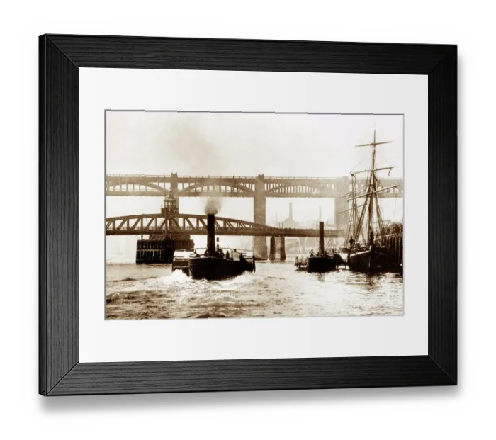 Framed Print : River Tyne, Newcastle upon Tyne early 1900's Framed Print : River Tyne, Newcastle upon Tyne early 1900's