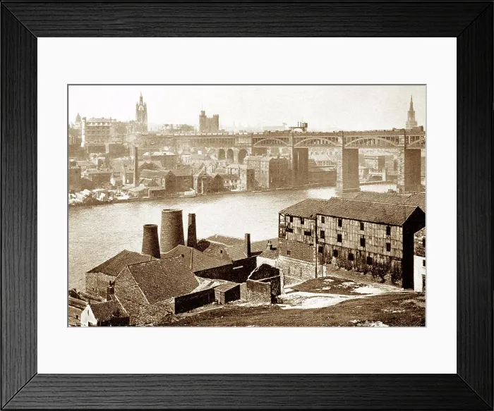 Framed Print : Newcastle upon Tyne from the Rabbit Banks early 1900's Framed Print : Newcastle upon Tyne from the Rabbit Banks early 1900's