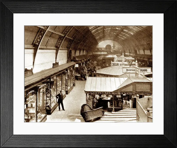 Framed Print : Newcastle-Upon-Tyne New Grainger Market early 1900s Framed Print : Newcastle-Upon-Tyne New Grainger Market early 1900s