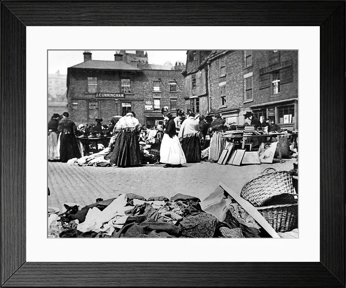 Framed Print : Paddys Market, Newcastle upon Tyne early 1900's