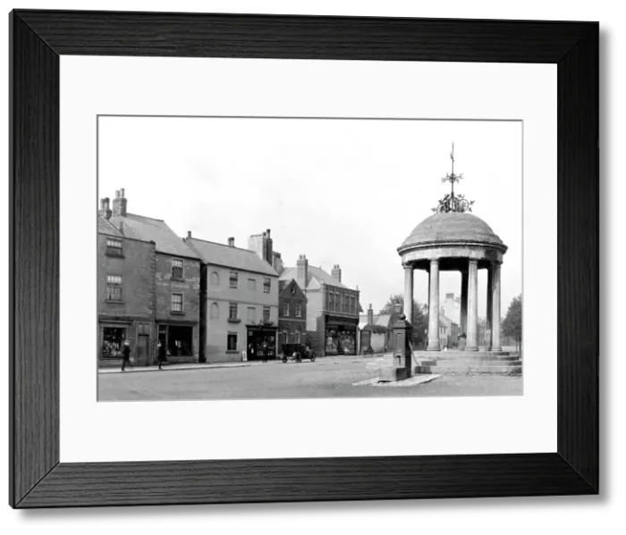 Framed Print : Tickhill Market Place early 1900s Framed Print : Tickhill Market Place early 1900s