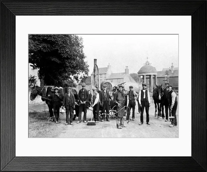 Framed Print : Tickhill Road Menders early 1900s Framed Print : Tickhill Road Menders early 1900s