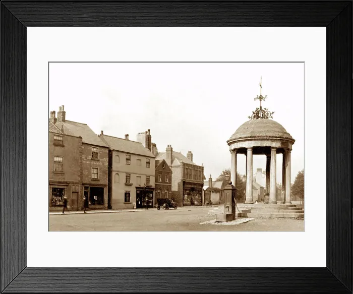 Framed Print : Tickhill Market Place early 1900's Framed Print : Tickhill Market Place early 1900's