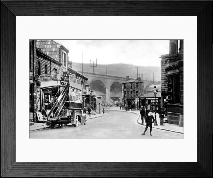 Framed Print : Todmorden North Street early 1900s Framed Print : Todmorden North Street early 1900s