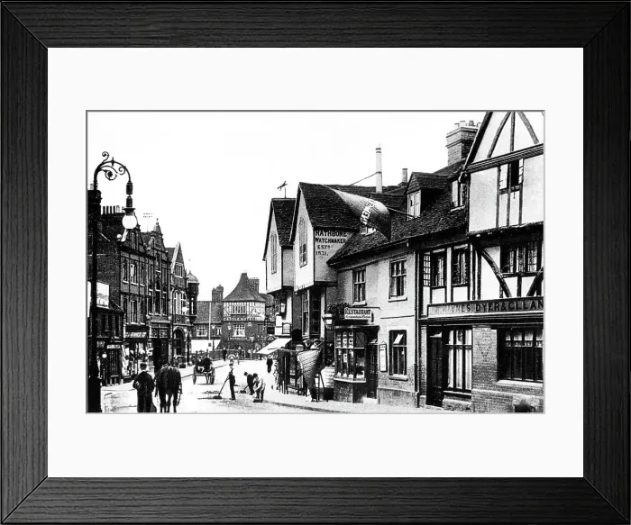 Framed Print : Tonbridge High Street early 1900s Framed Print : Tonbridge High Street early 1900s