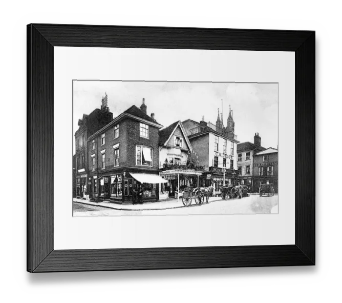 Framed Print : Middle Row, Ashford early 1900's Framed Print : Middle Row, Ashford early 1900's
