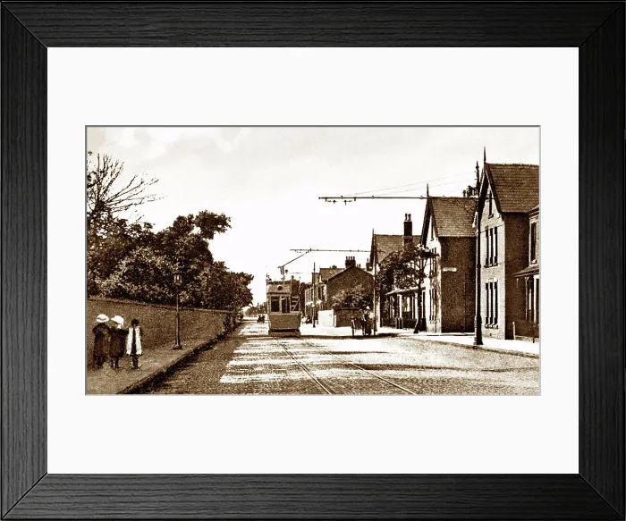 Framed Print : Seaforth Crosby Road tram early 1900s